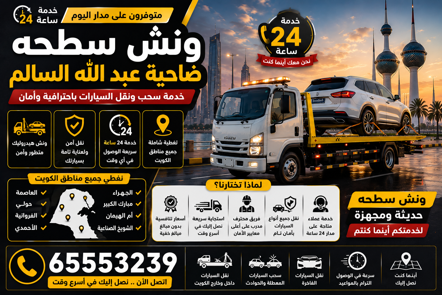ونش سطحه ضاحية عبد الله السالم